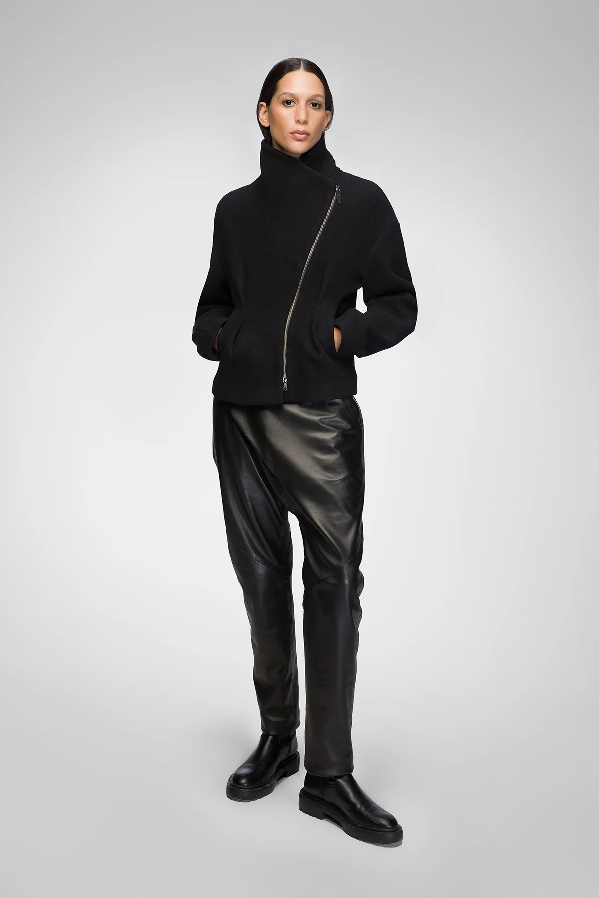 Sofia - Black Wool Jacket - Image 4