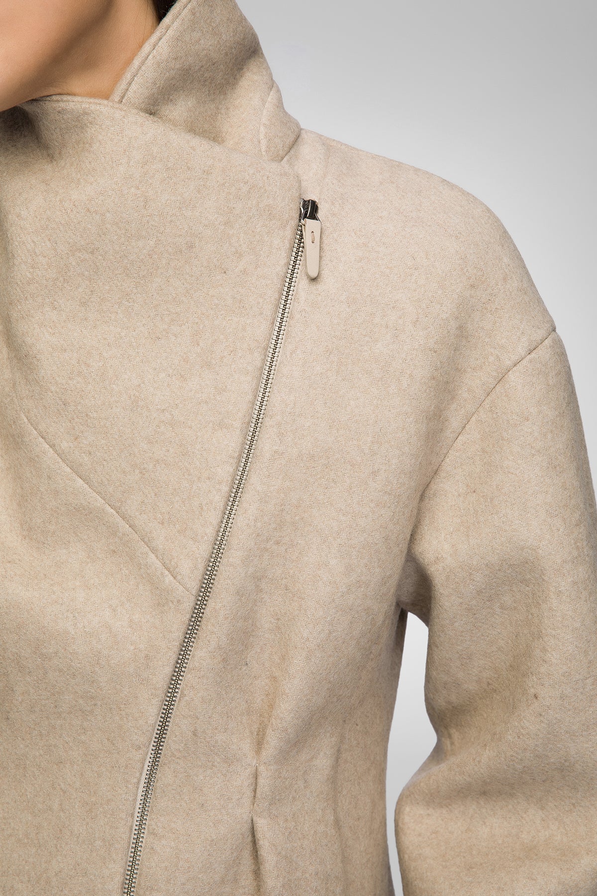 Sofia - Latte Wool Jacket - Image 3