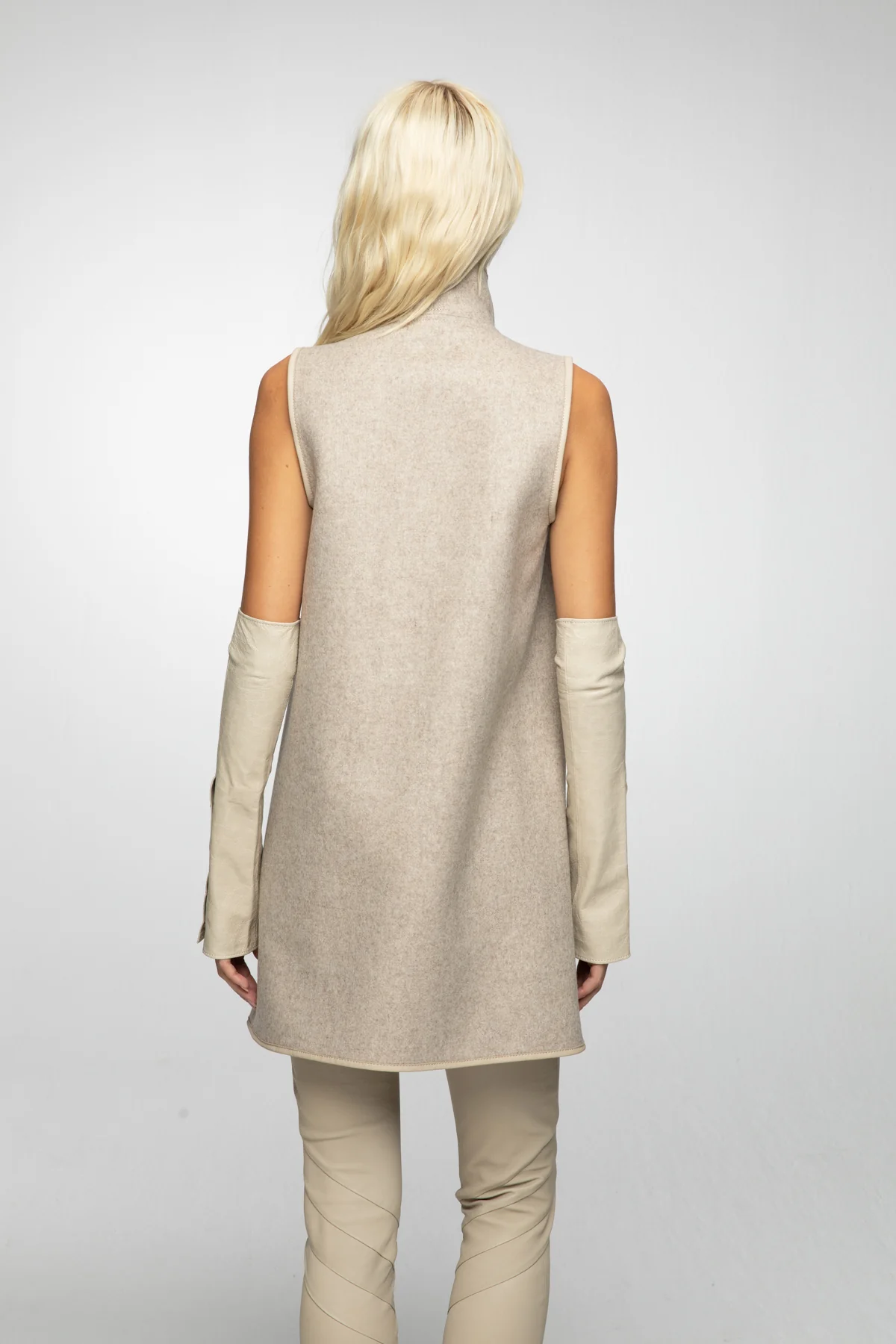 Zoe - Latte Wool Vest - Image 4