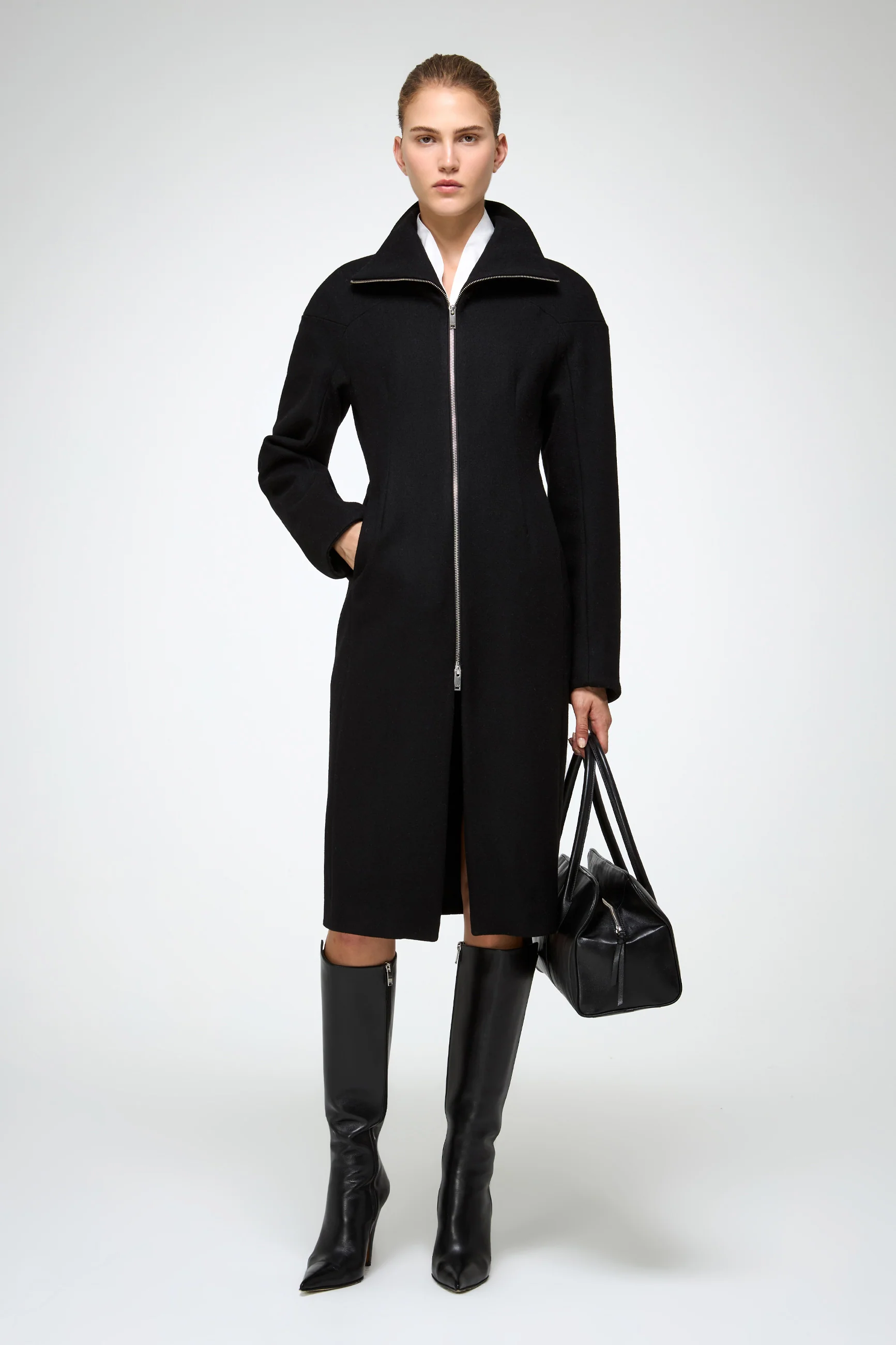 Zoelle - Black Wool Coat - Image 3