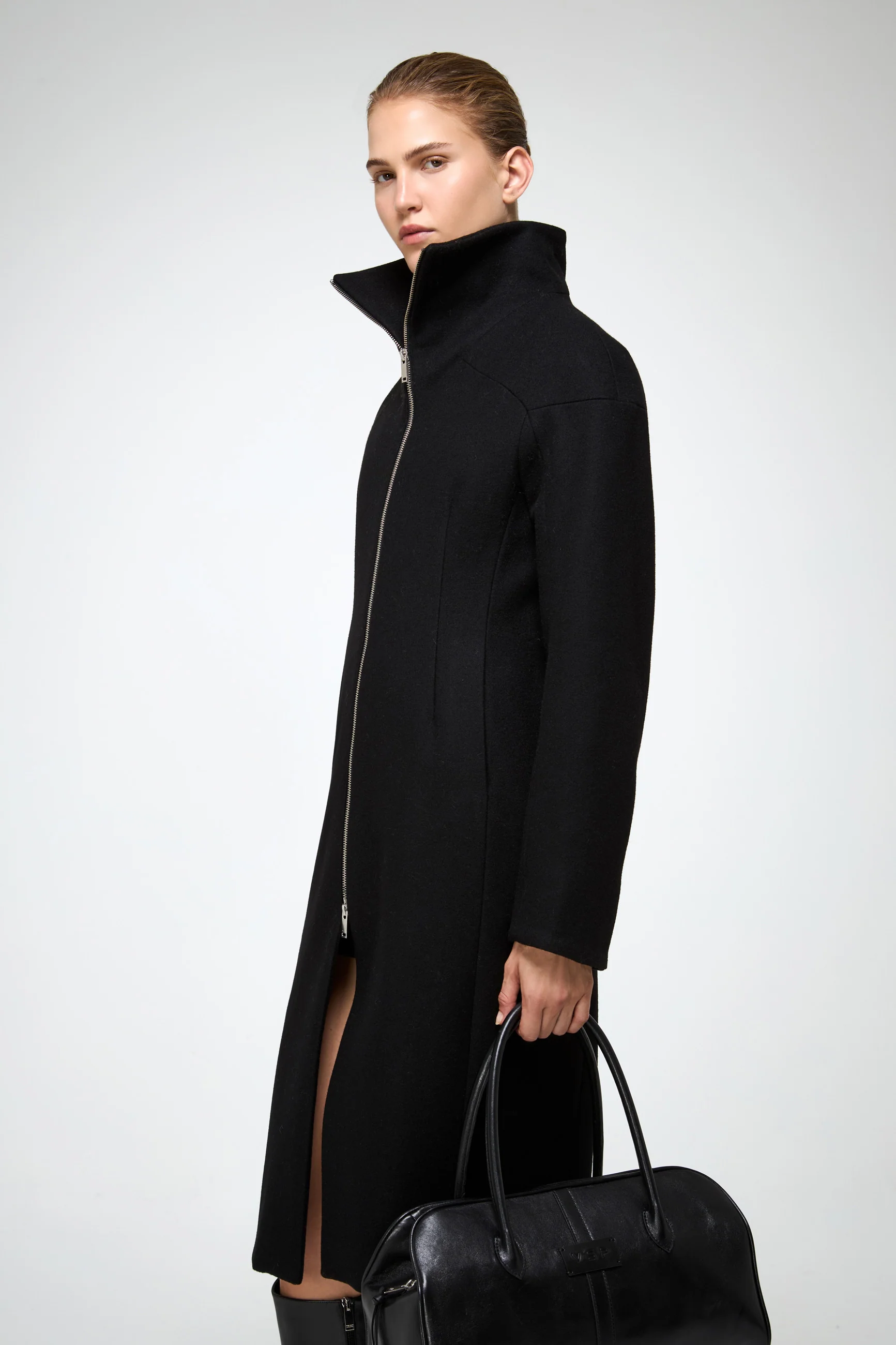 Zoelle - Black Wool Coat - Image 5