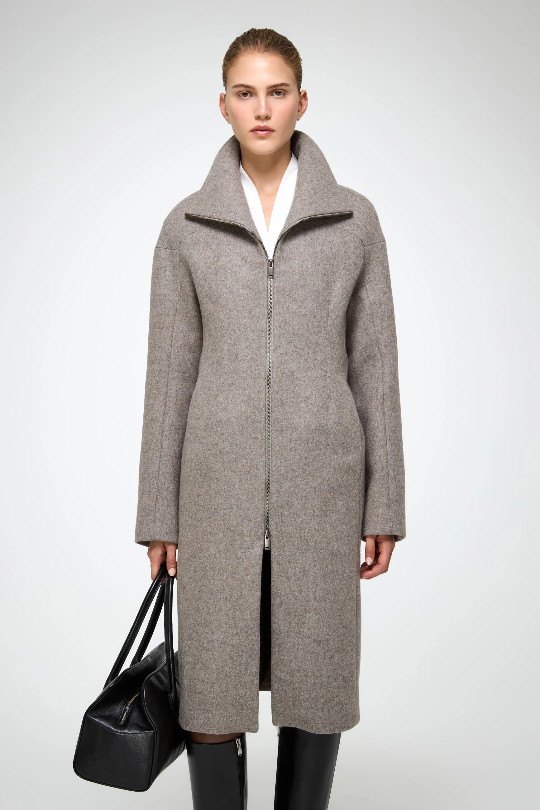 Zoelle - Grey Wool Coat - Image 3