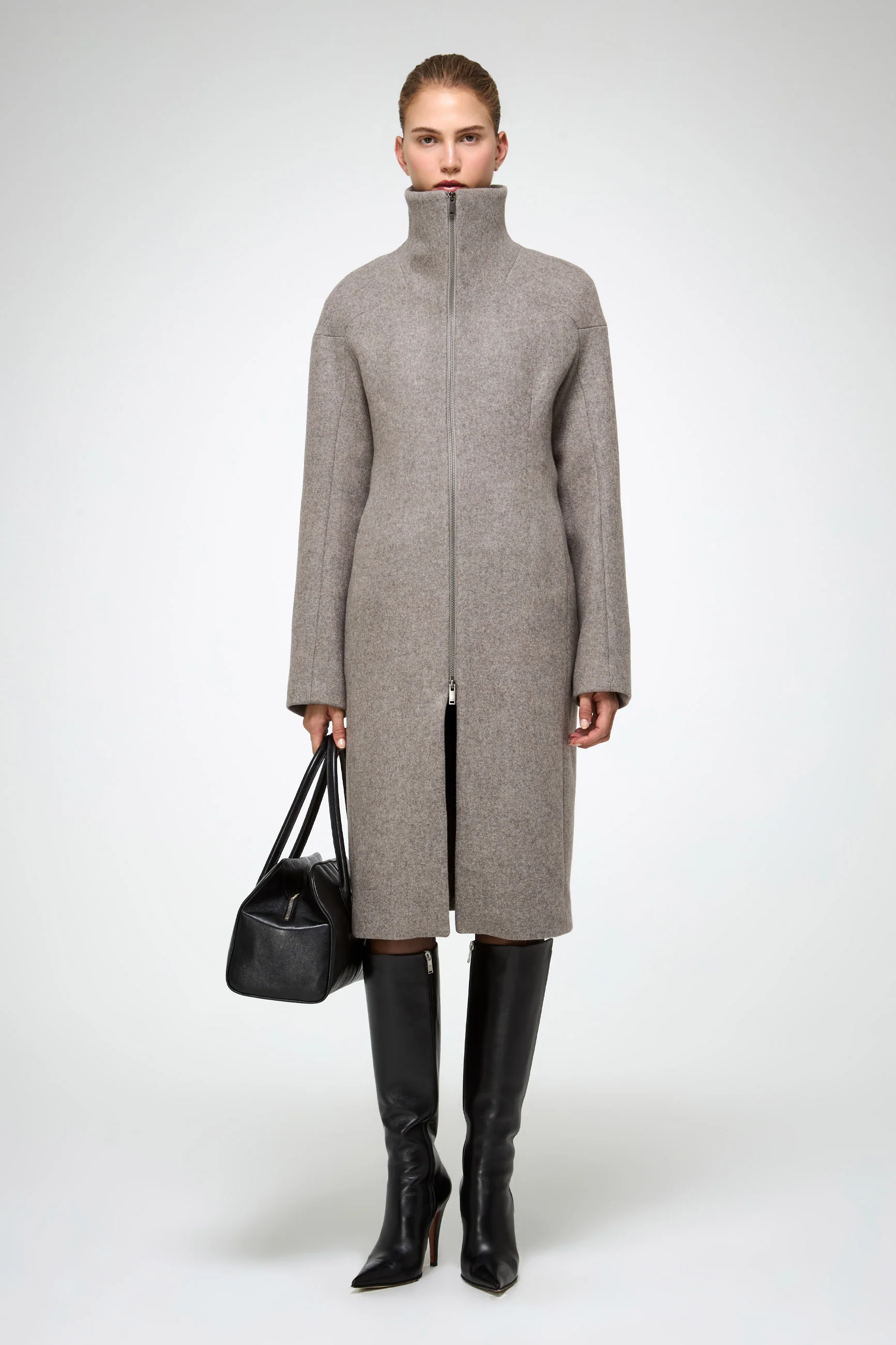 Zoelle - Grey Wool Coat - Image 4